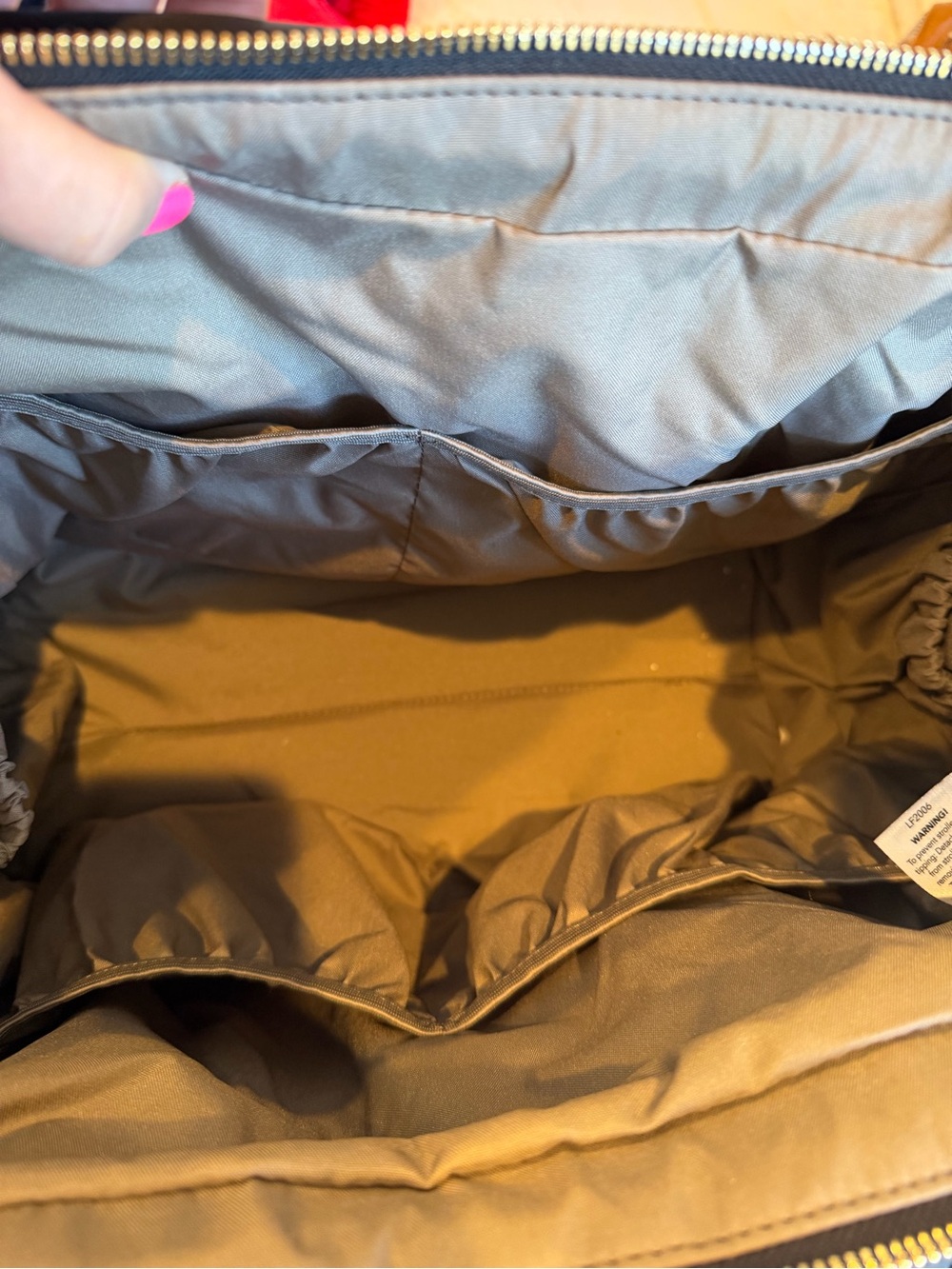 Happy Quilted Black Women's Travel Duffel Bag - Picture 4 of 4
